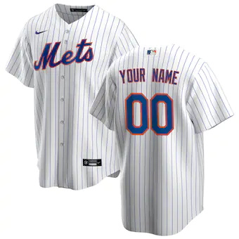 youth nike white new york mets home replica custom jersey